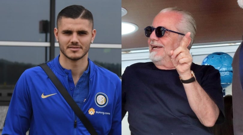 Icardi al Napoli, De Laurentiis rilancia ancora