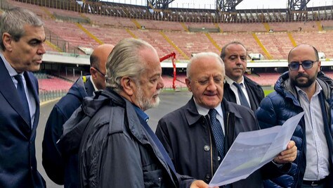 De Luca: “San Paolo? Ancelotti improvvido”. De Laurentiis: “Io sto col mister”