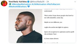 Koulibaly, post contro il razzismo: “Siamo tutti fratelli”