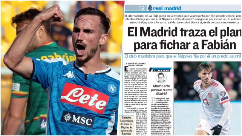 “Fabian Ruiz al Real Madrid: ecco la strategia”. Napoli in ansia