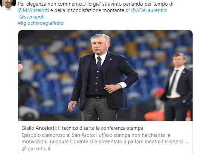 Bargiggia su Ancelotti: “Ho già stravinto quando parlavo di insoddisfazione”