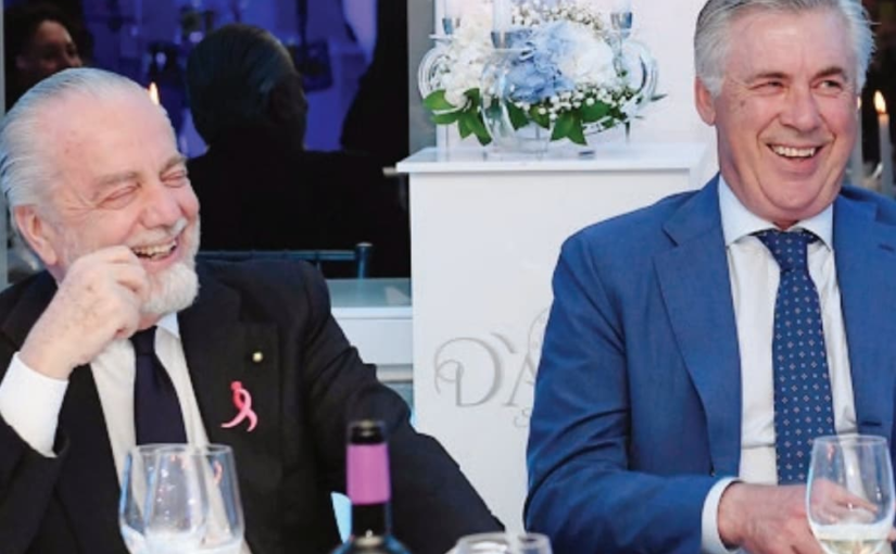 De Laurentiis e Ancelotti, scene da un matrimonio