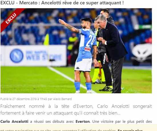 Clamoroso dalla Francia: Ancelotti vuole Insigne a gennaio