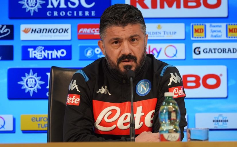 Napoli, Gattuso: “Serve continuità, prendiamo esempio dalla Lazio”