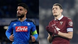 Diretta Napoli-Torino ore 20.45: come vederla in tv e probabili formazioni