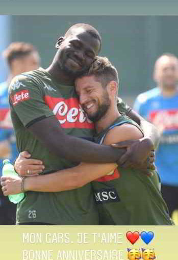 Foto – Mertens che messaggio per Koulibaly, auguri speciali per Kalidou