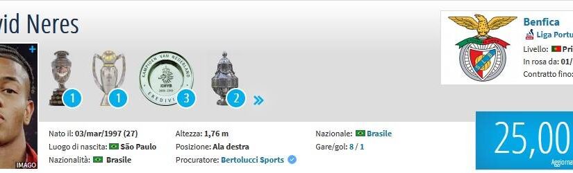 Il Napoli punta Neres: Trattativa col Benfica in salita