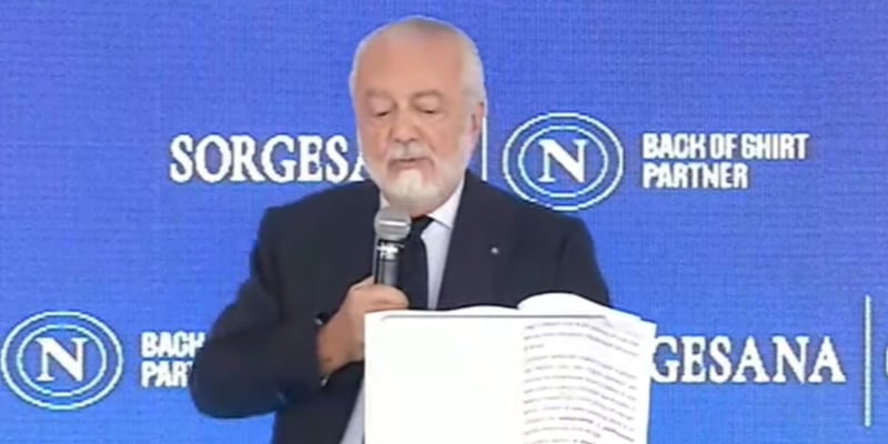 De Laurentiis diretta, segui le parole del presidente del Napoli LIVE