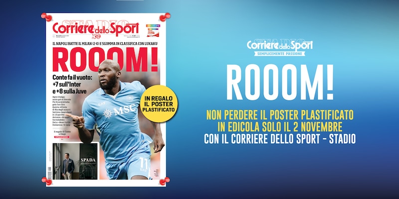 "Rooom!", il poster plastificato in edicola sabato 2 novembre con il quotidiano