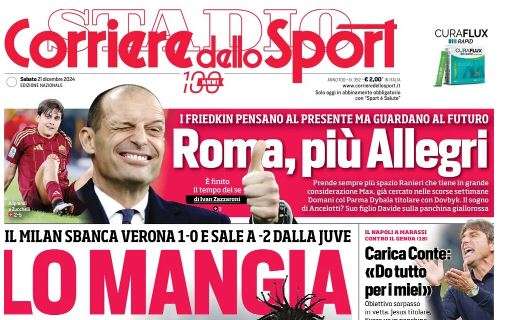 Corriere dello Sport: “Fonseca lo mancia. Carica Conte per il sorpasso”