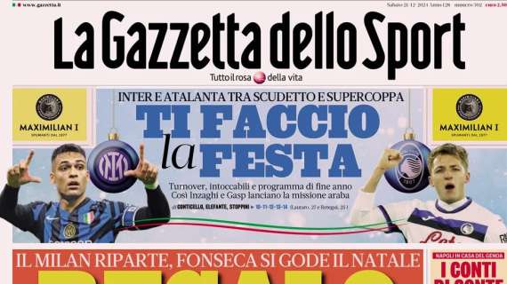 La Gazzetta dello Sport: “I conti di Conte: doppio traguardo”